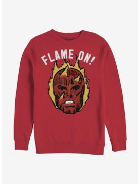 Marvel Fantastic Four Flame On Crew Sweatshirt, , hi-res