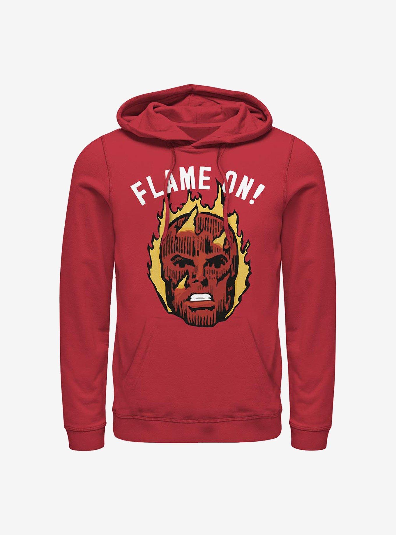 Marvel Fantastic Four Flame On Hoodie, RED, hi-res