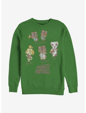 Nintendo Animal Crossing Character Textbook Crew Sweatshirt, , hi-res