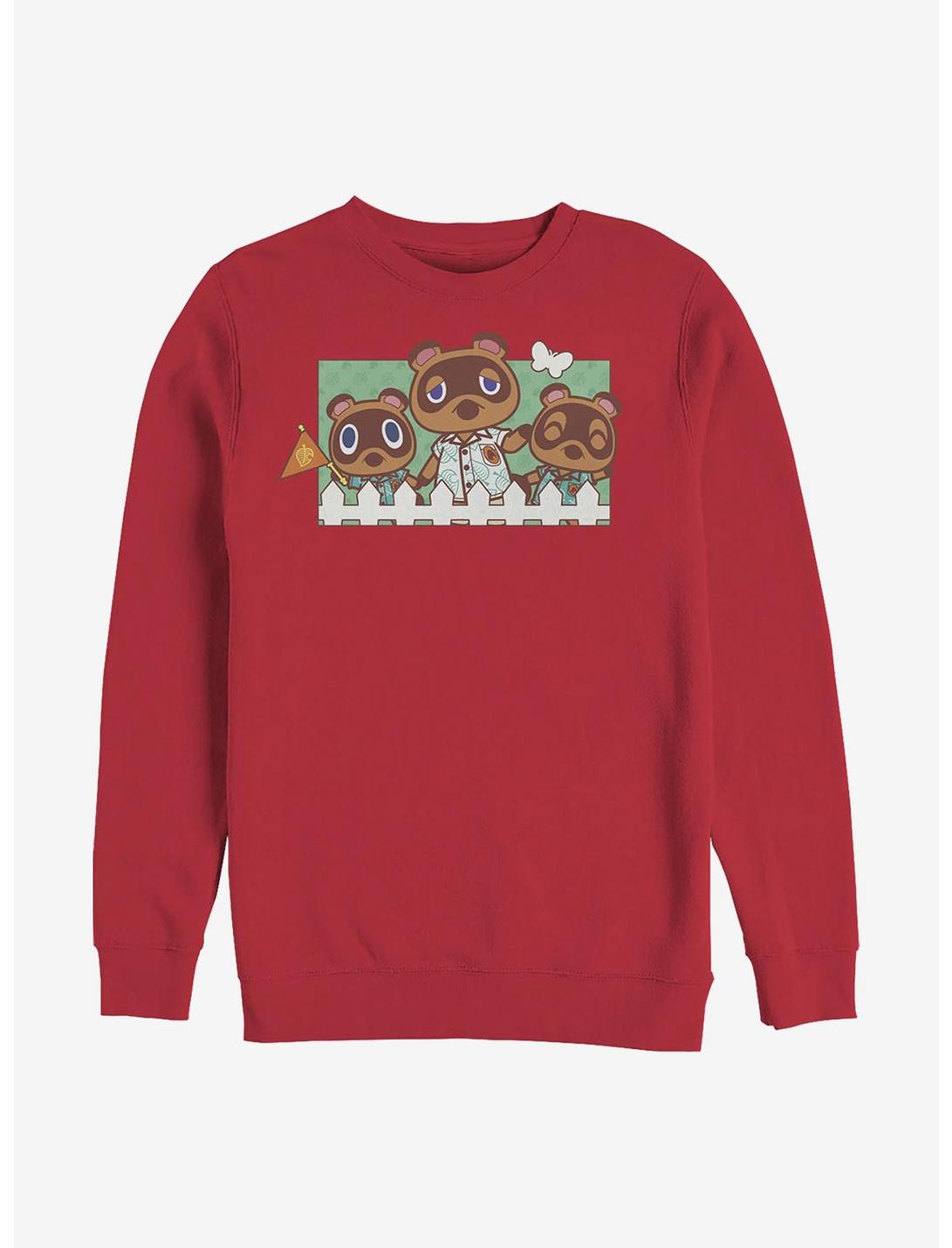 Nintendo Animal Crossing Nook Family Crew Sweatshirt, RED, hi-res