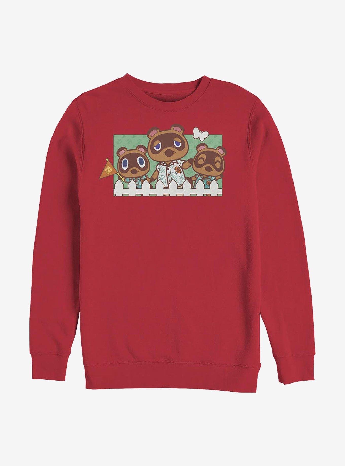 Nintendo Animal Crossing Nook Family Crew Sweatshirt, RED, hi-res