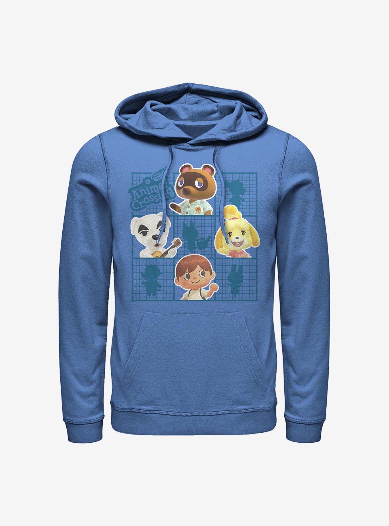 Nintendo Animal Crossing Character Grid Hoodie, ROYAL, hi-res