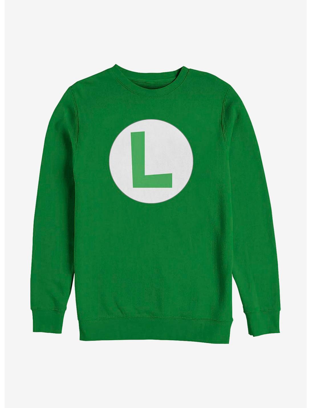 Nintendo Mario Luigi Icon Crew Sweatshirt, KELLY, hi-res