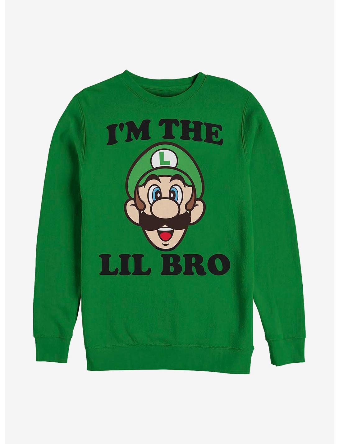Nintendo Mario Luigi I'm The Lil Bro Sweatshirt, KELLY, hi-res