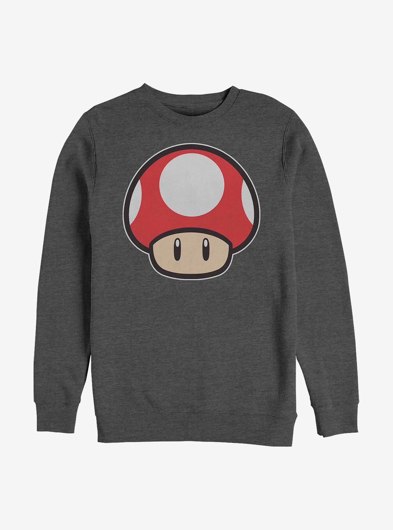 Nintendo Mario Power Up Crew Fleece Crew Sweatshirt