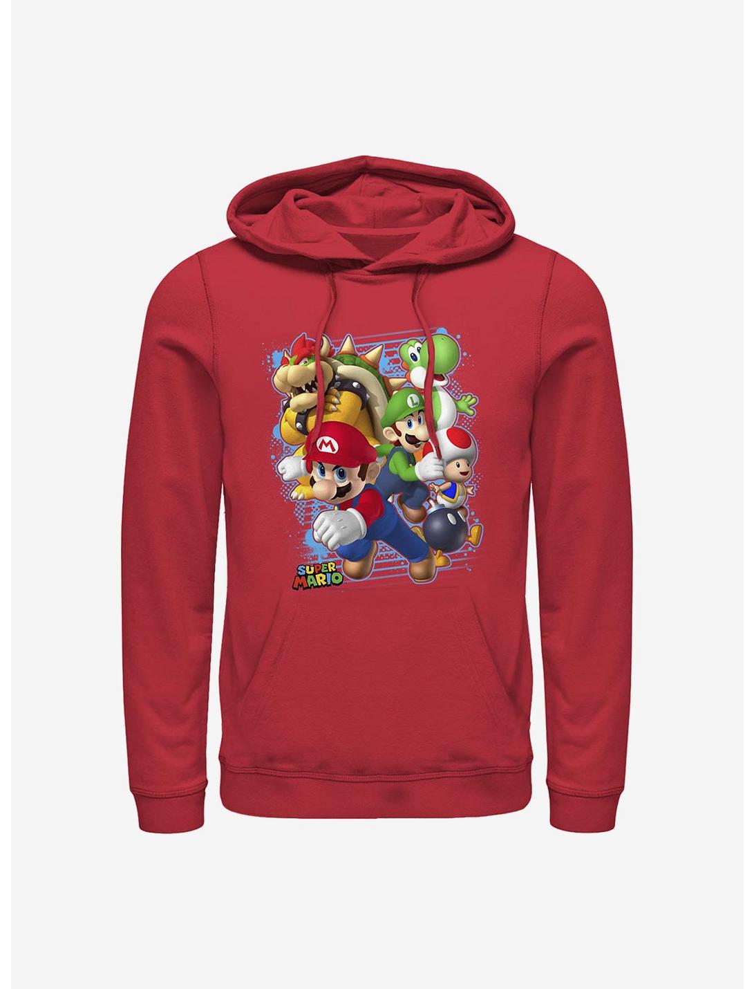 Nintendo Mario Blast Out Hoodie, RED, hi-res