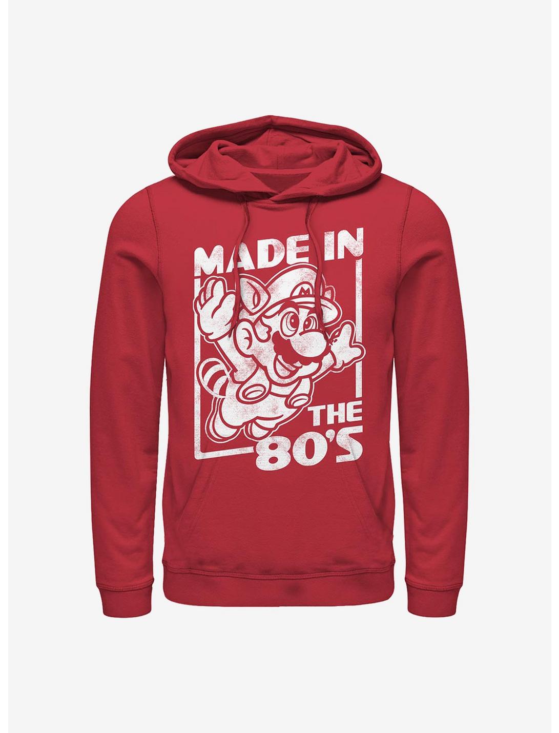 Nintendo Mario Made In The 80's Hoodie, RED, hi-res