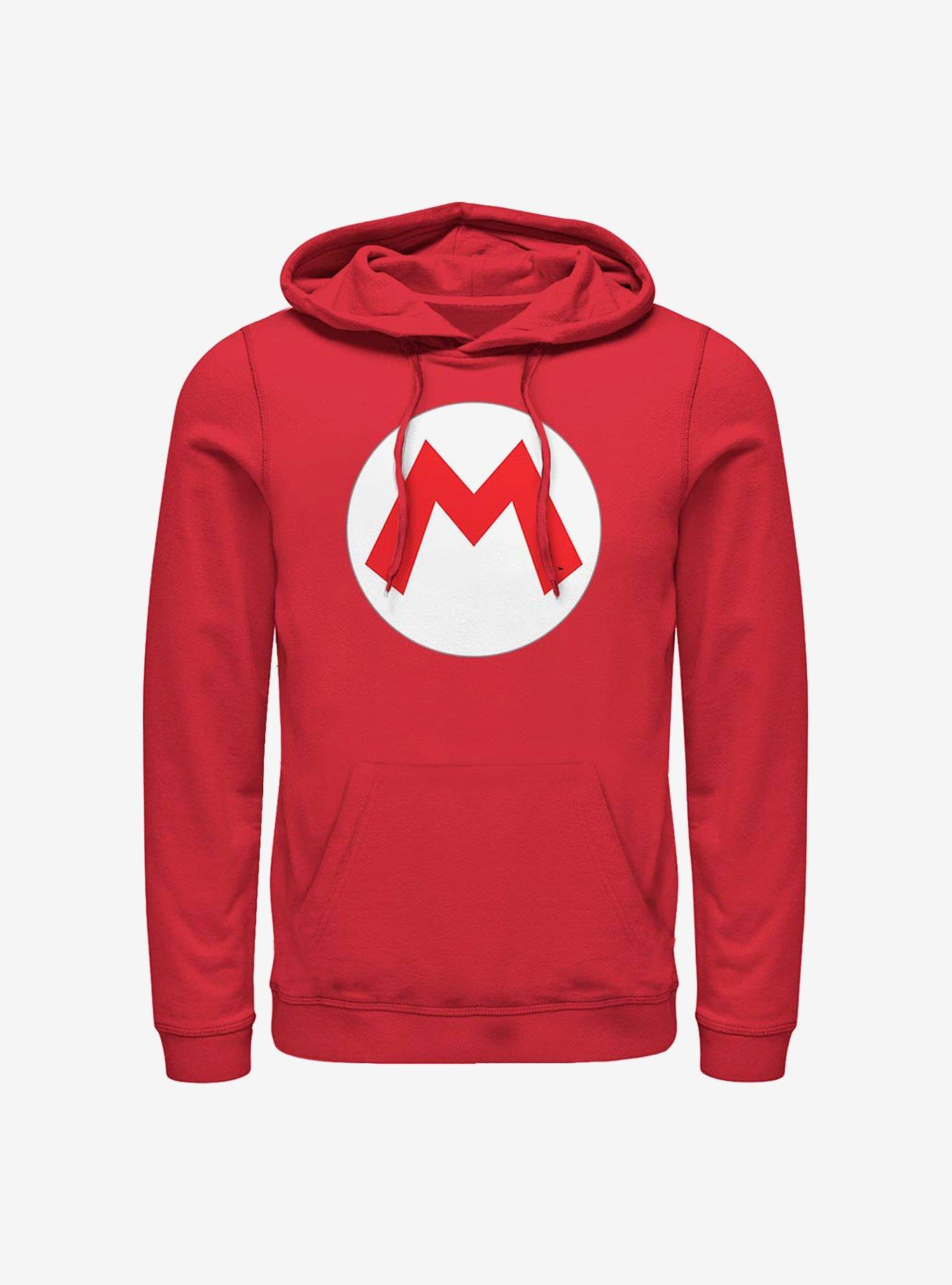 Nintendo Mario Icon Hoodie, RED, hi-res