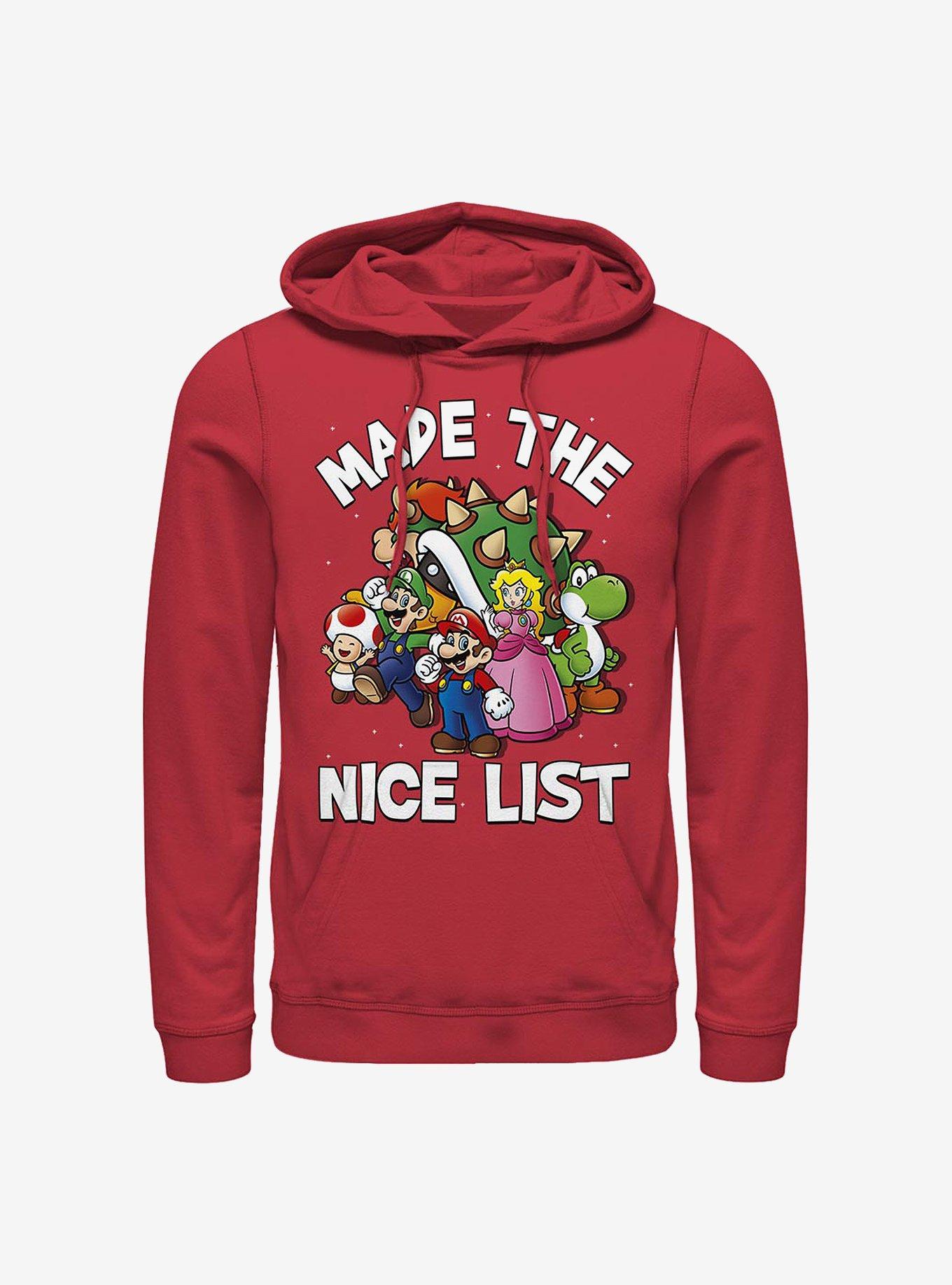 Nintendo Mario Nice List Hoodie, , hi-res