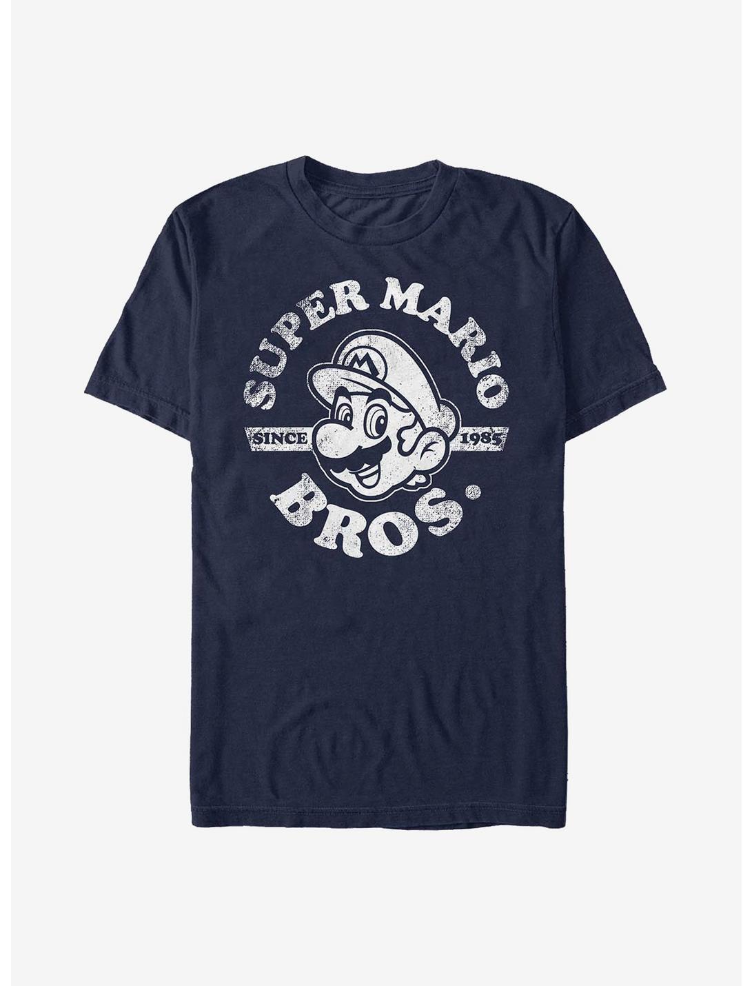 Nintendo Mario Jump Face T-Shirt, NAVY, hi-res