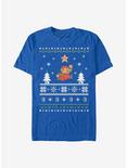Nintendo Mario Ugly Holiday Star T-Shirt, ROYAL, hi-res