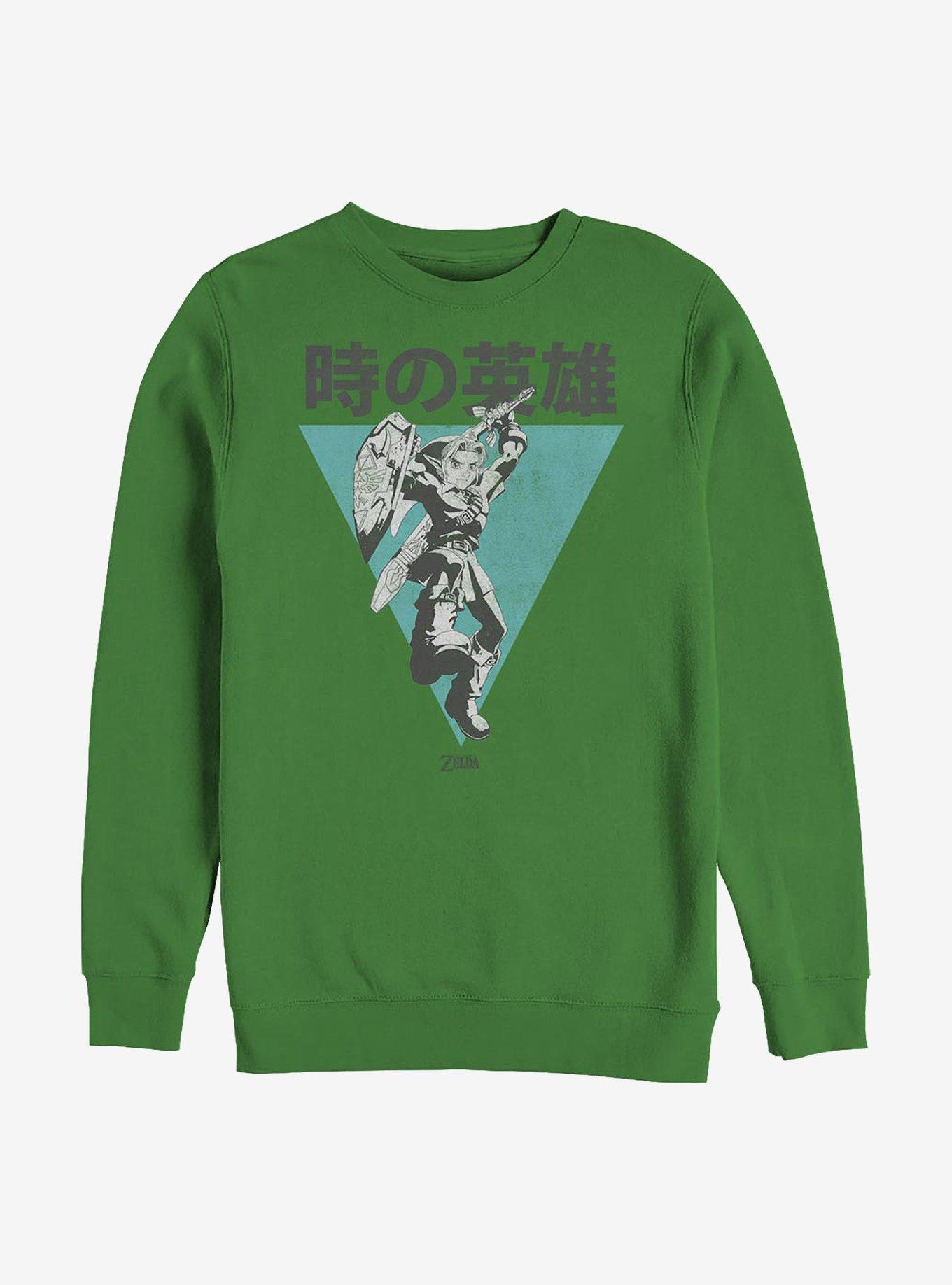 Nintendo Zelda Hero Of Time Crew Sweatshirt, KELLY, hi-res