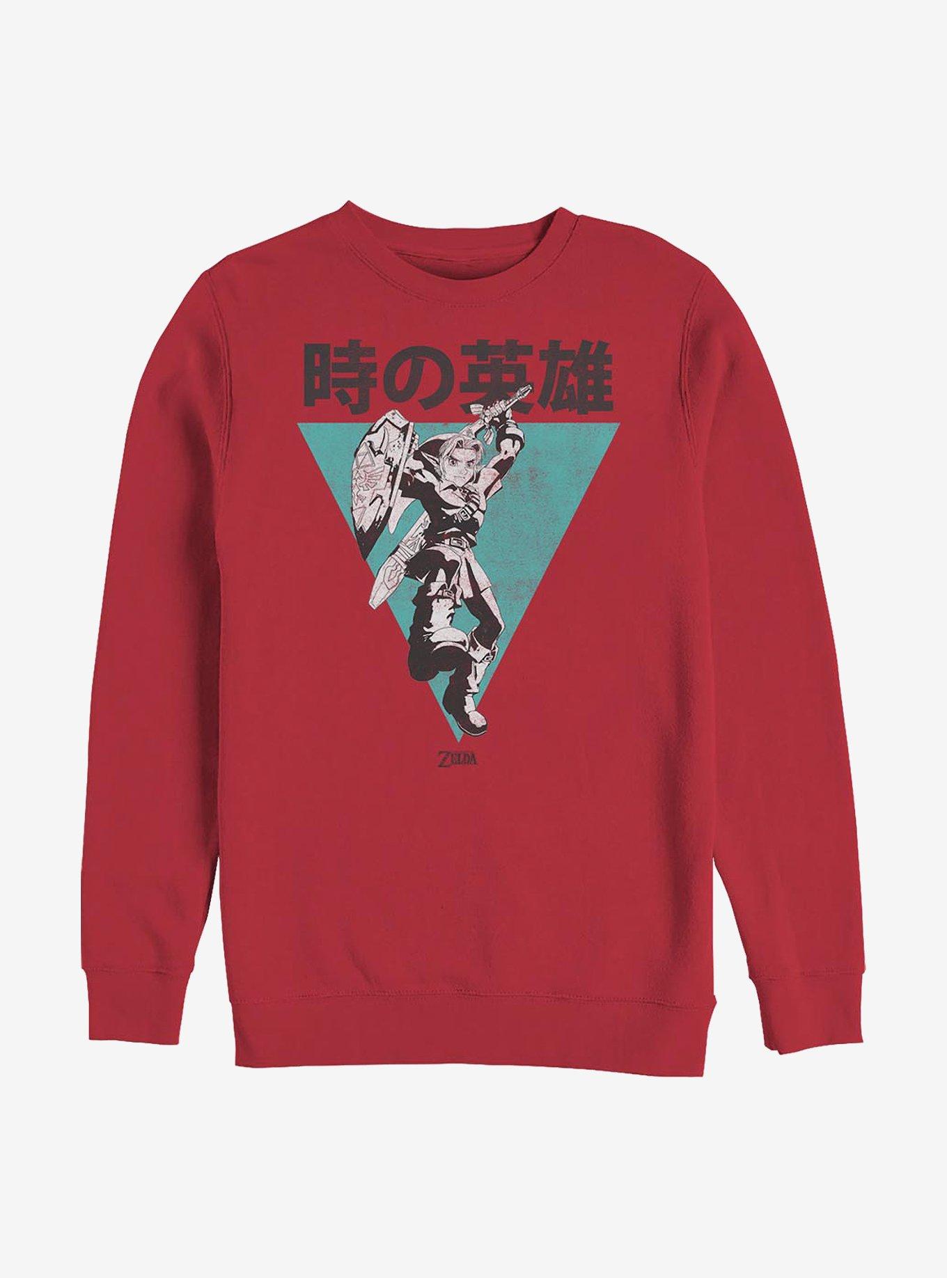 Nintendo Zelda Hero Of Time Crew Sweatshirt - RED | Hot Topic