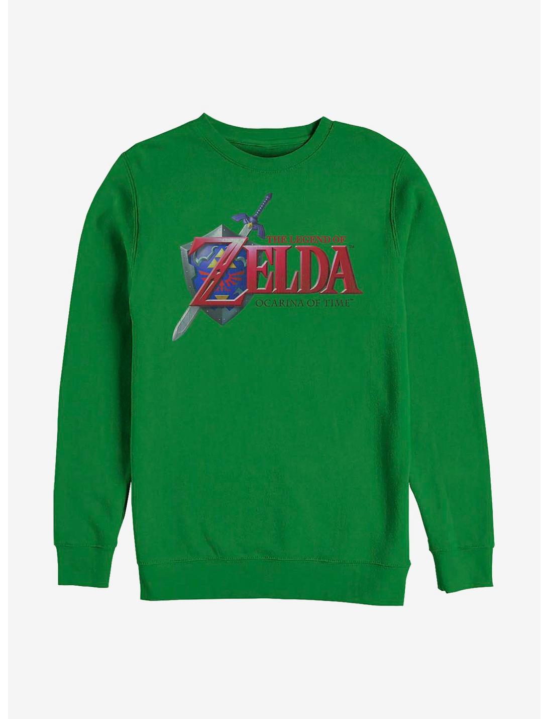 Nintendo Zelda Hey Ocarina Crew Sweatshirt, KELLY, hi-res