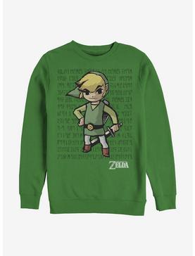 Nintendo Zelda Link Pose Crew Sweatshirt, , hi-res