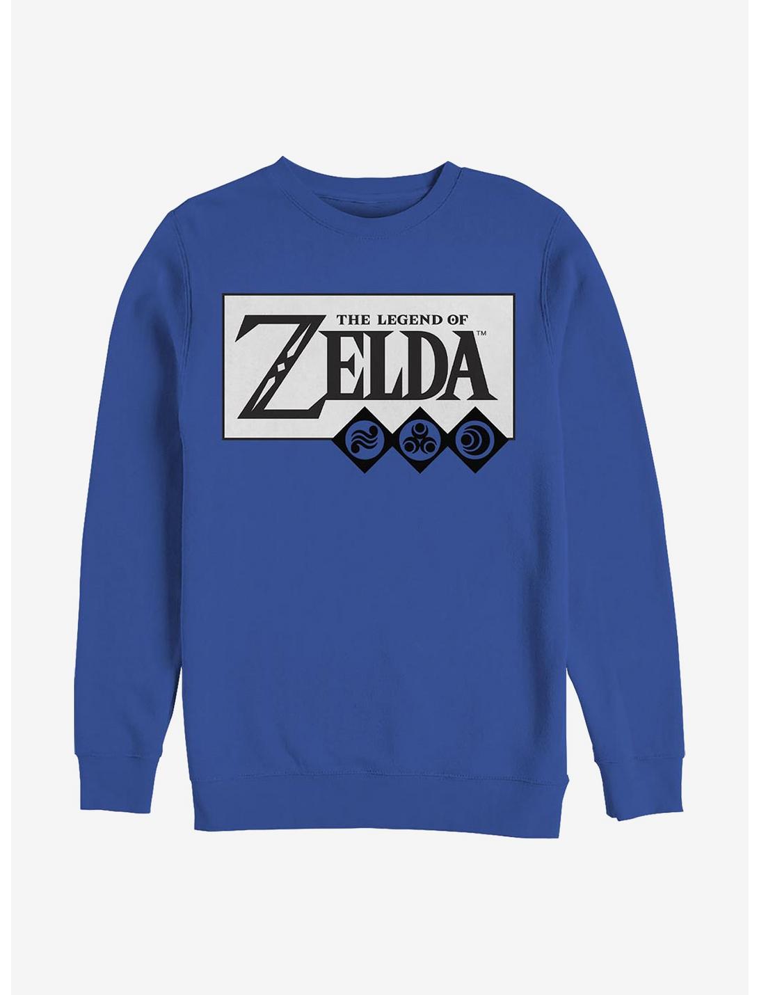 Nintendo Zelda Nineties Link Crew Sweatshirt, ROYAL, hi-res