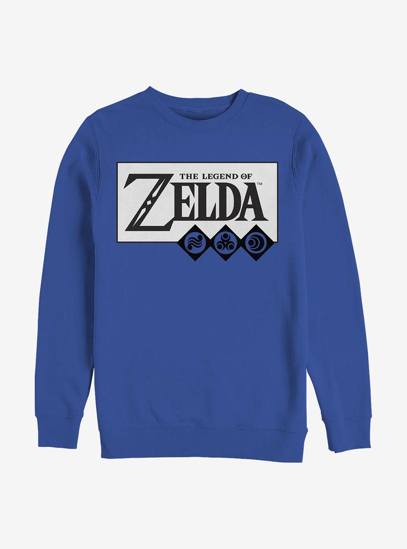 Nintendo Zelda Nineties Link Crew Sweatshirt, ROYAL, hi-res