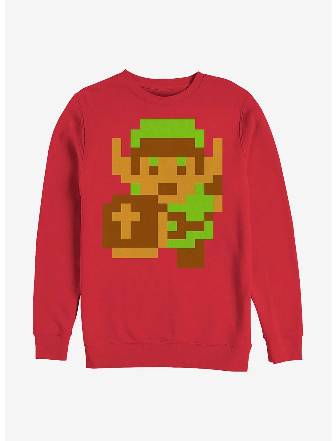 Nintendo Zelda Original Link Crew Sweatshirt, RED, hi-res