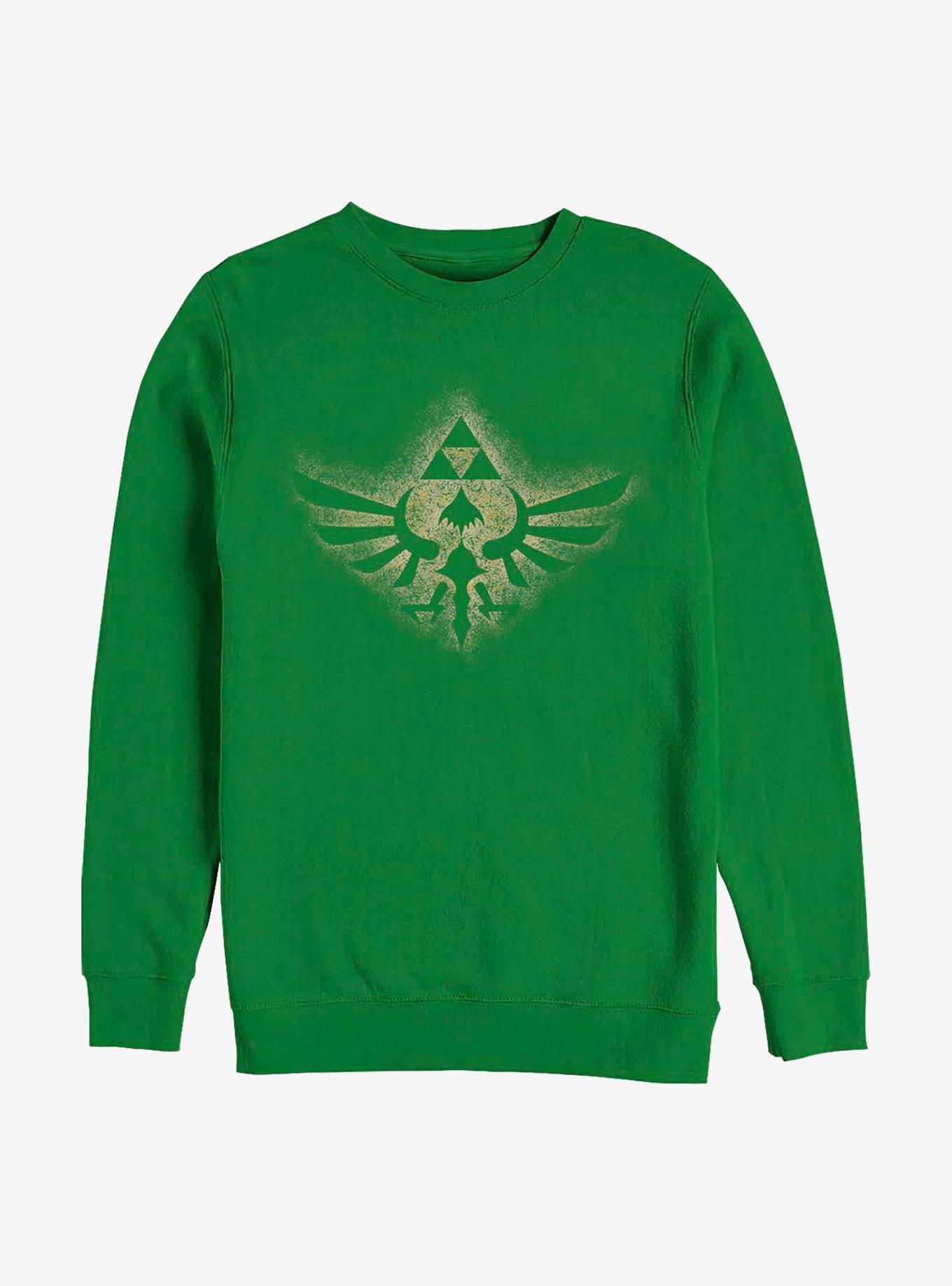 Nintendo Zelda Soaring Triforce Crew Sweatshirt, KELLY, hi-res