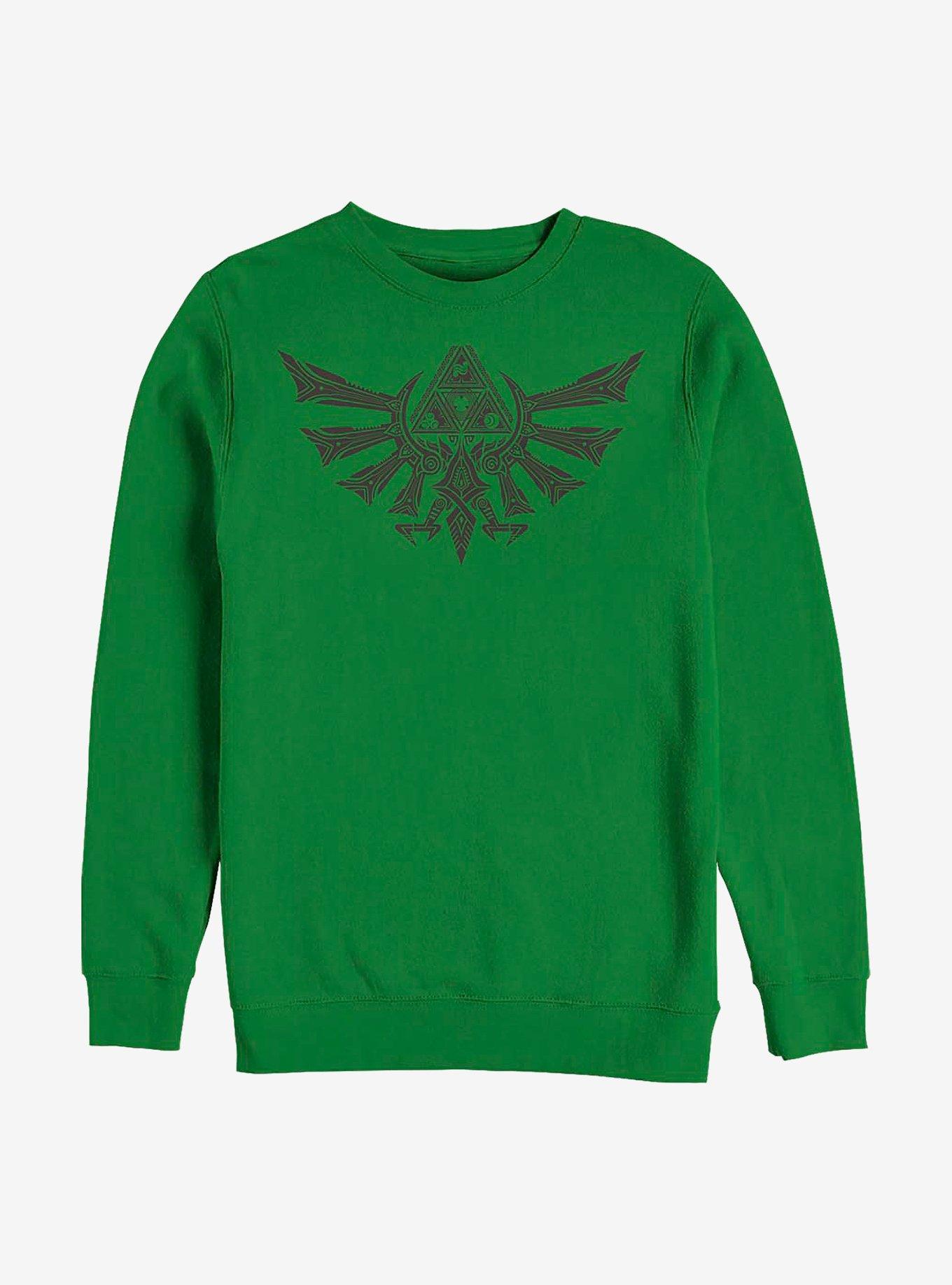 Nintendo Zelda Triforce Crew Sweatshirt, KELLY, hi-res