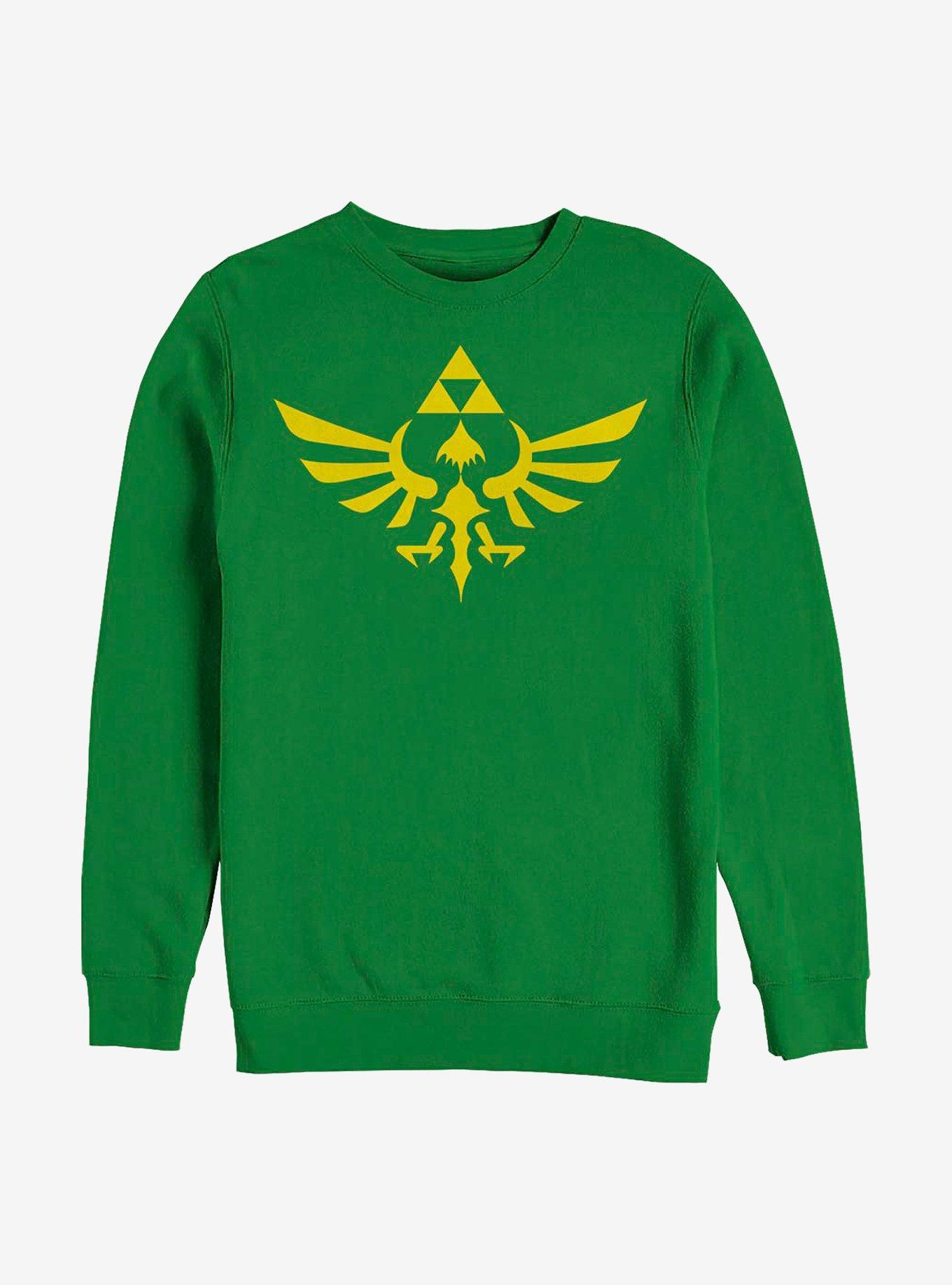 Nintendo Zelda Triumphant Triforce Crew Sweatshirt, KELLY, hi-res