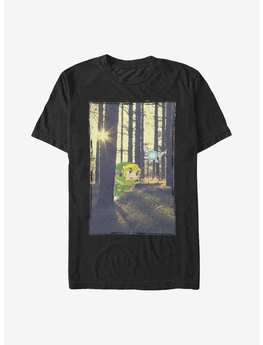 Nintendo Zelda Forest Link T-Shirt, BLACK, hi-res