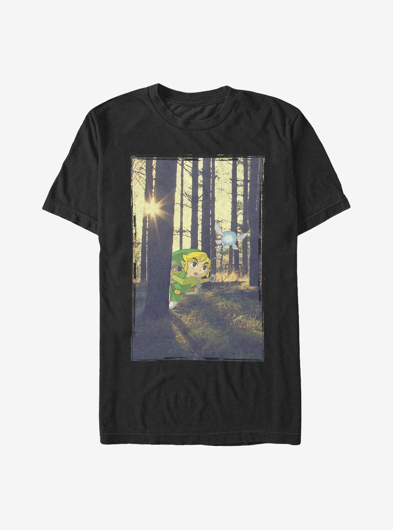 Nintendo Zelda Forest Link T-Shirt, BLACK, hi-res