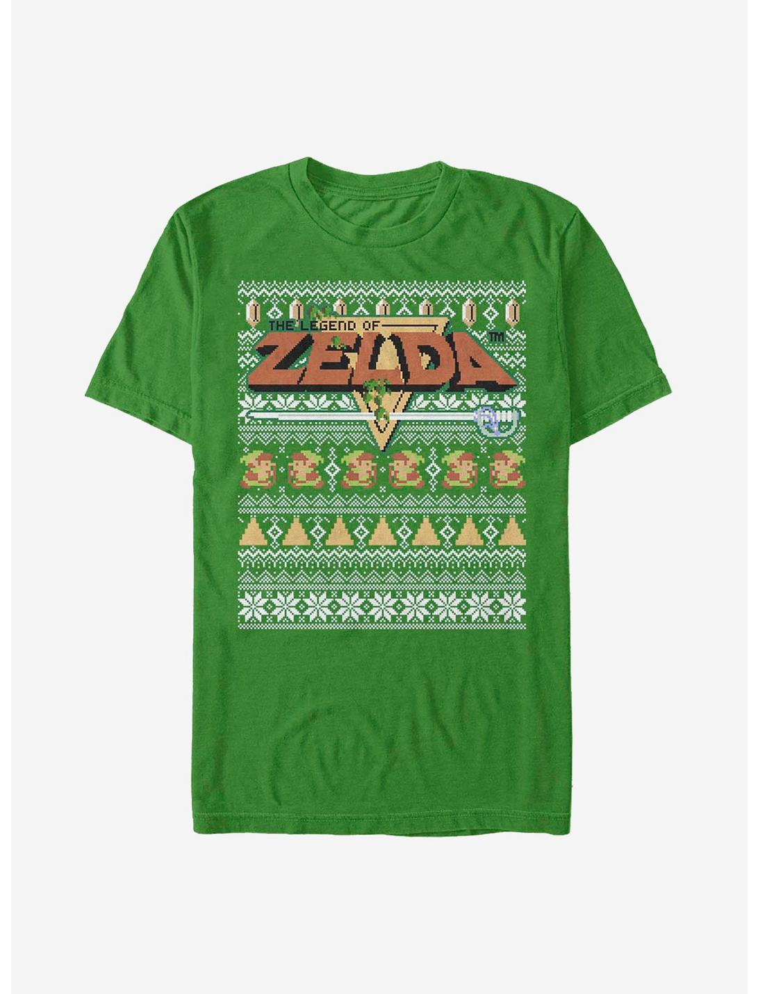 Nintendo Zelda Ugly Holiday Tight Forces T-Shirt, KELLY, hi-res