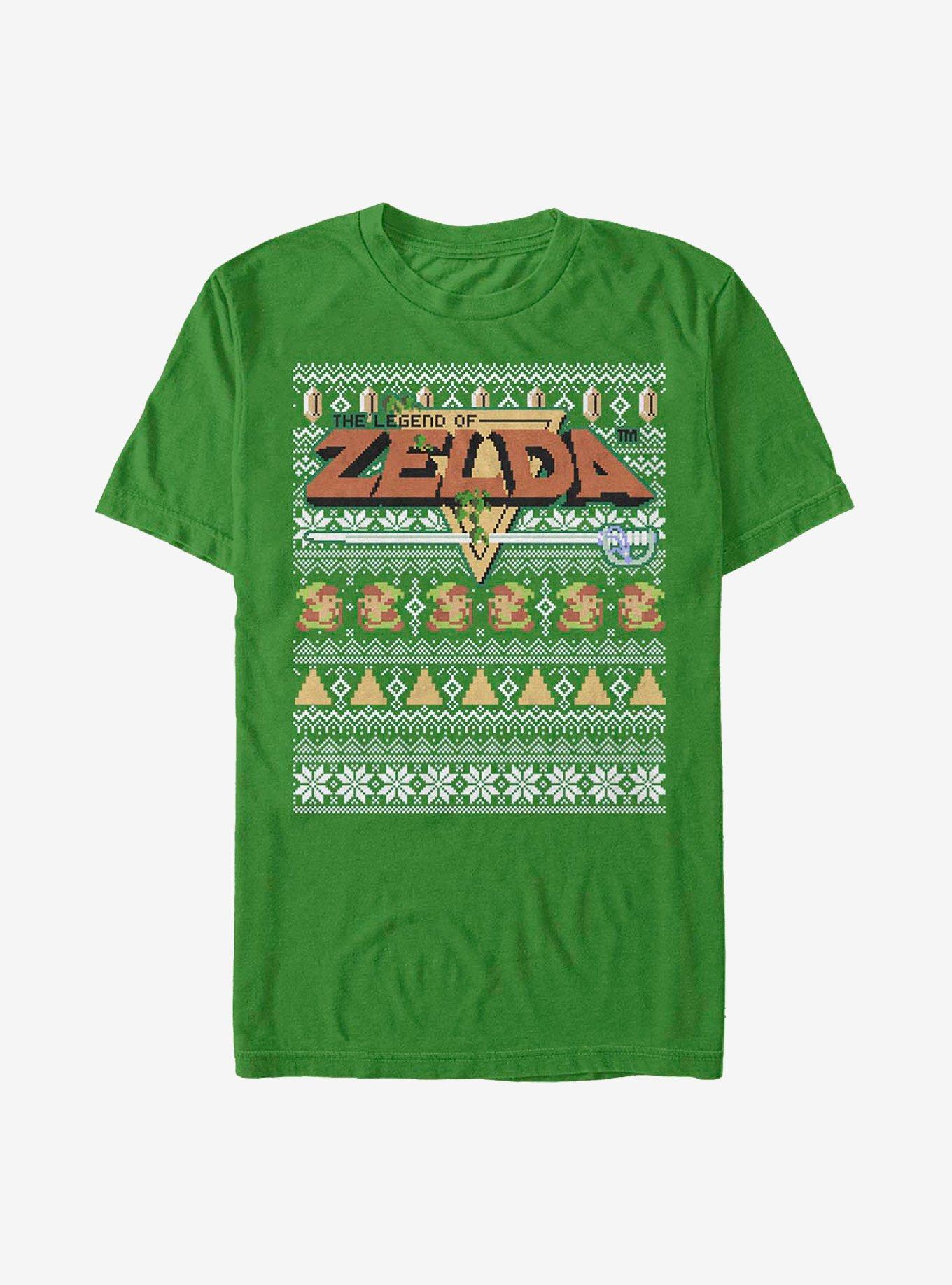 Nintendo Zelda Ugly Holiday Tight Forces T-Shirt, KELLY, hi-res