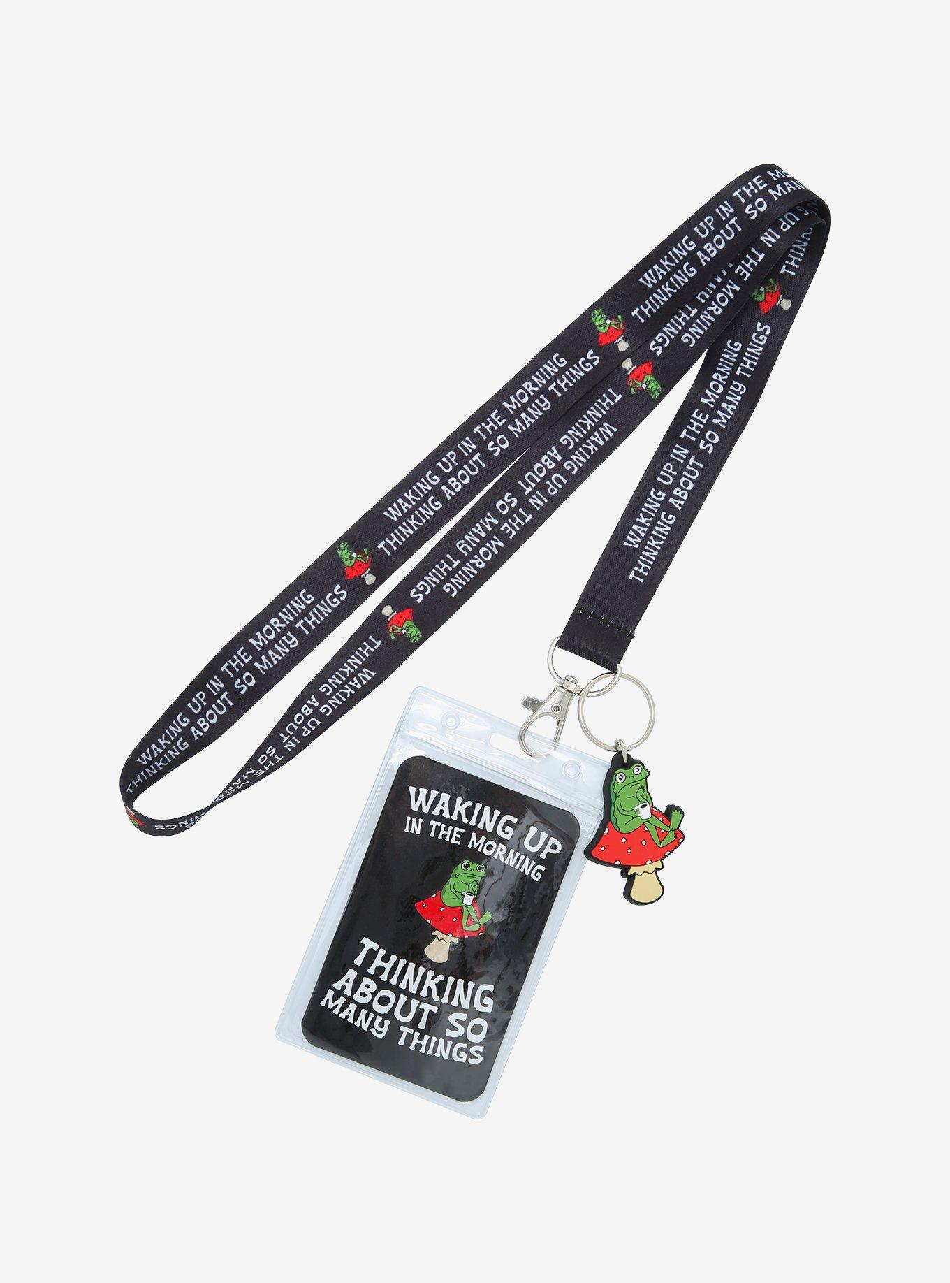 Thinking About So Many Things Frog Lanyard, , hi-res