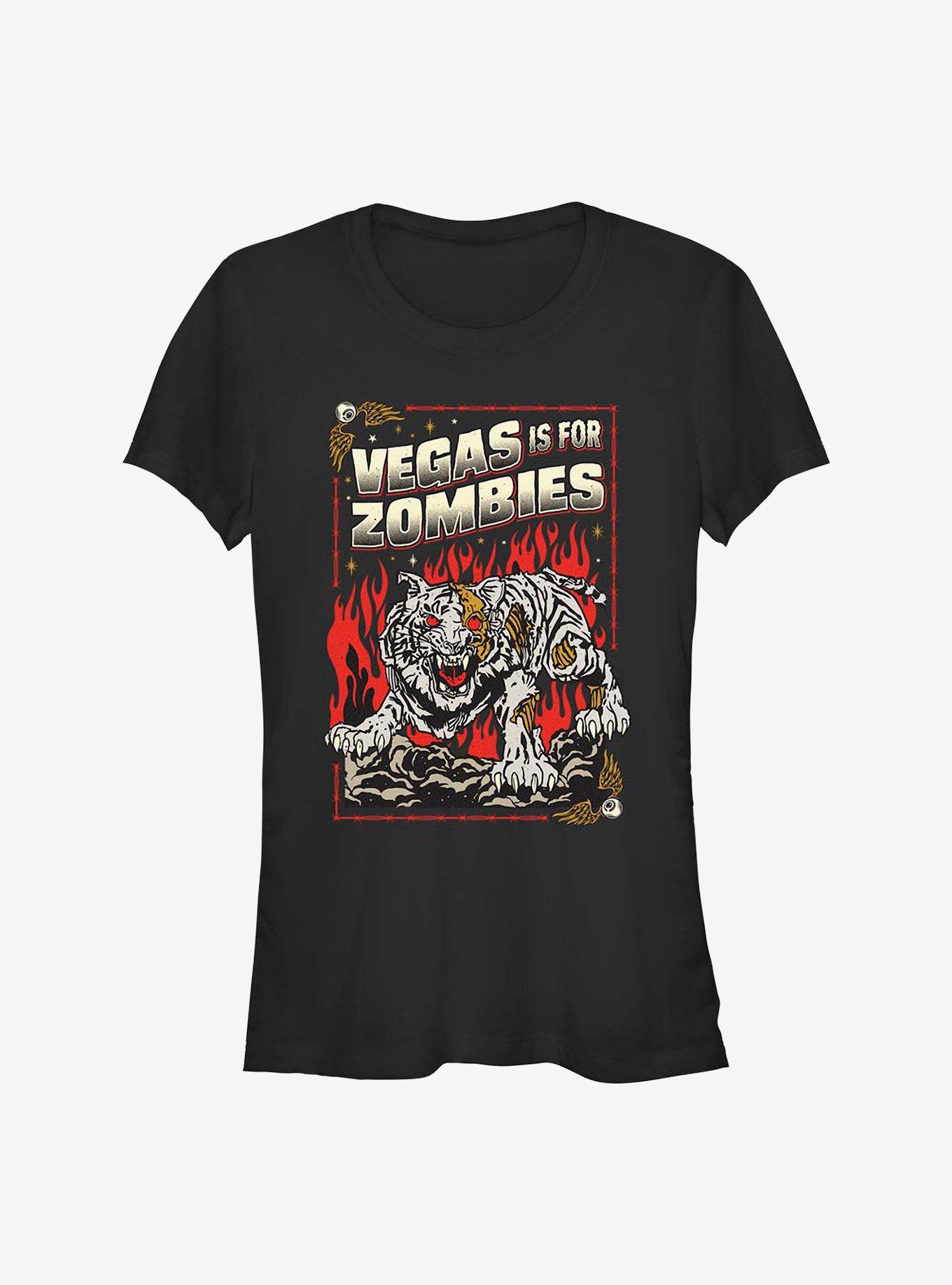 Army Of The Dead Zombie Tiger Poster Girls T-Shirt, BLACK, hi-res