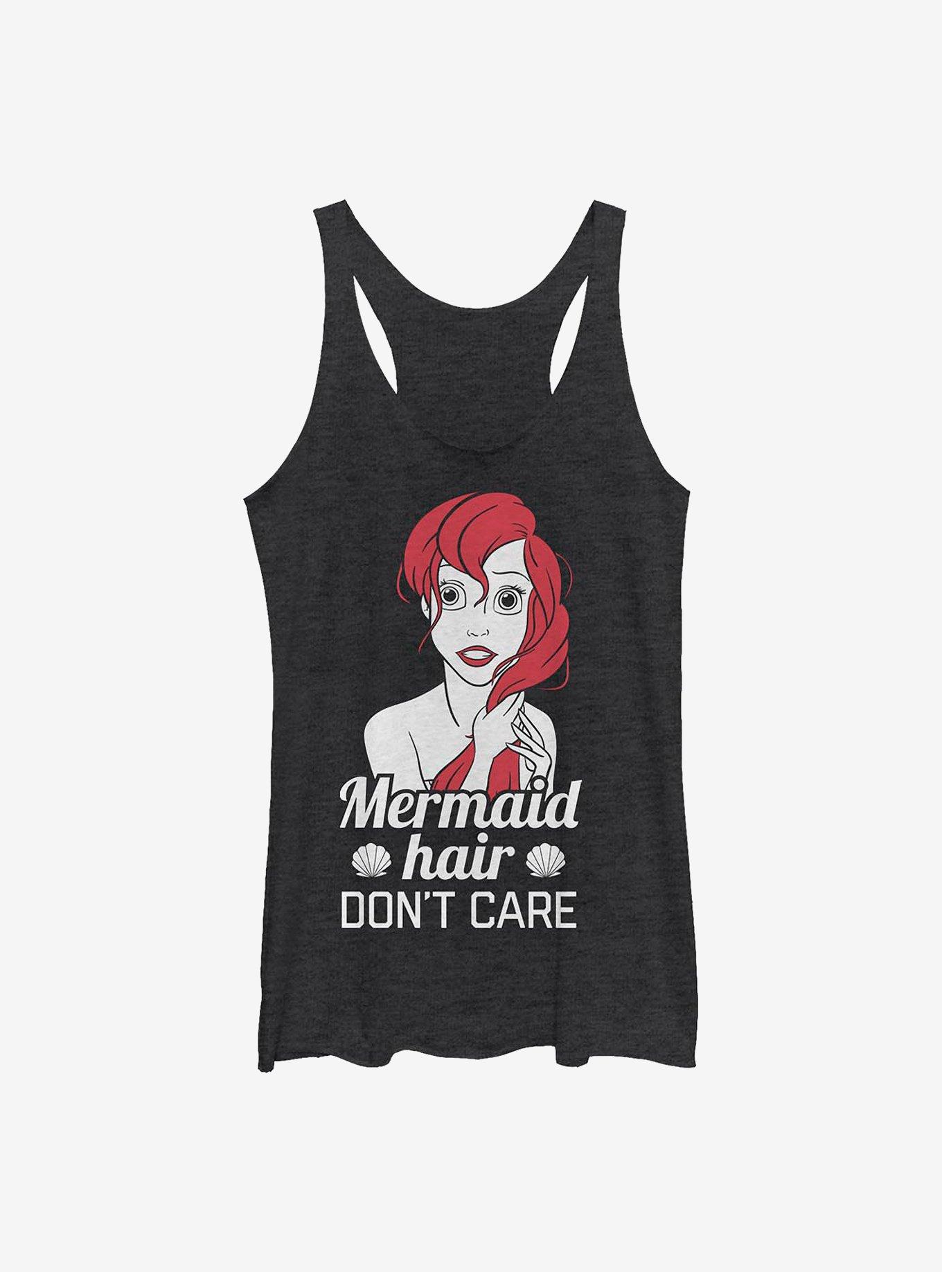 Disney The Little Mermaid Hair Womens Tank Top, BLK HTR, hi-res