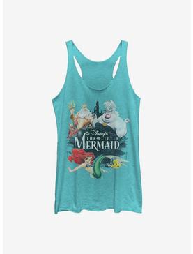 Disney The Little Mermaid Watercolor Womens Tank Top, TAHI BLUE, hi-res