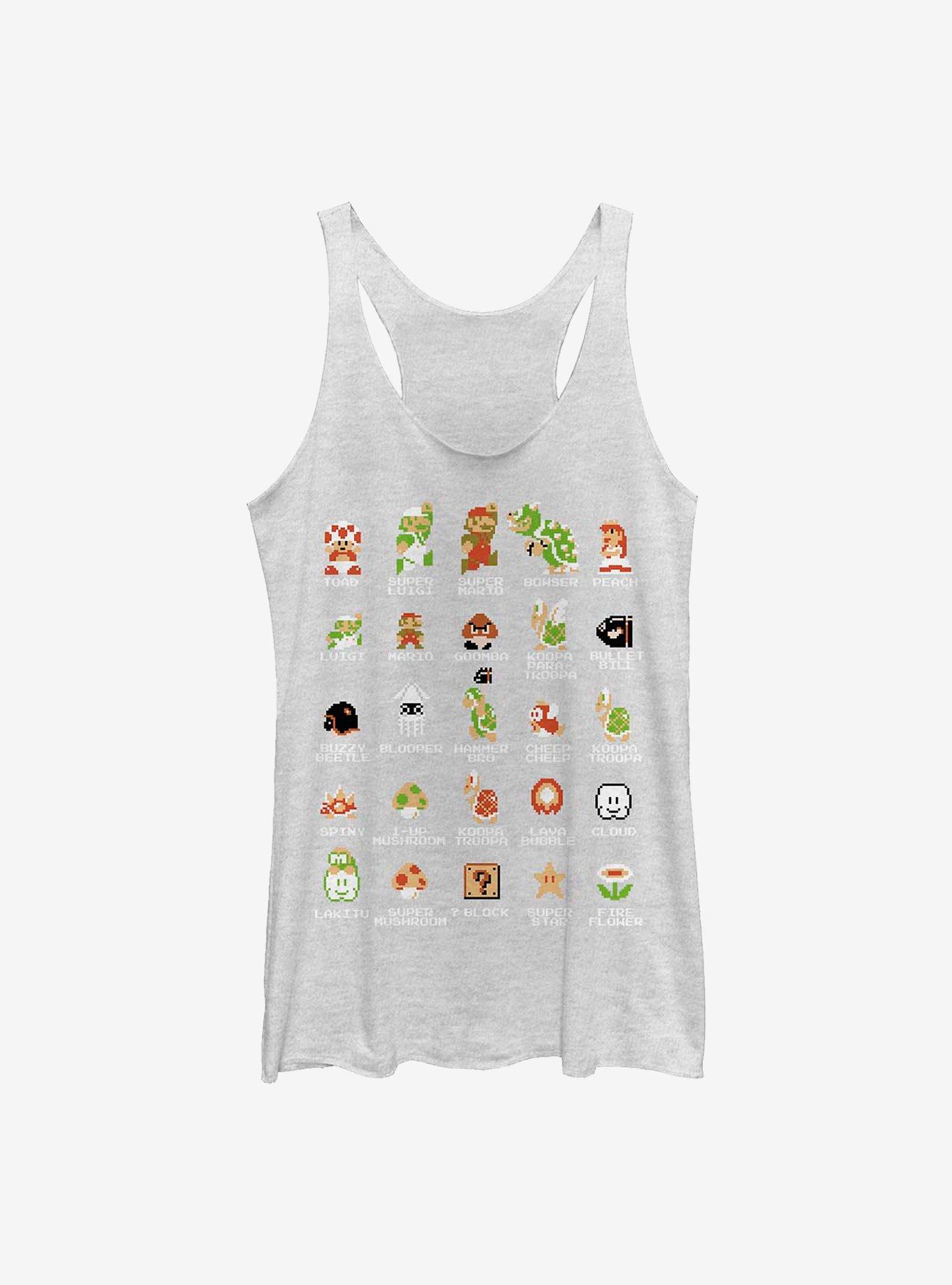 Super Mario Pixel Cast Womens Tank Top, , hi-res