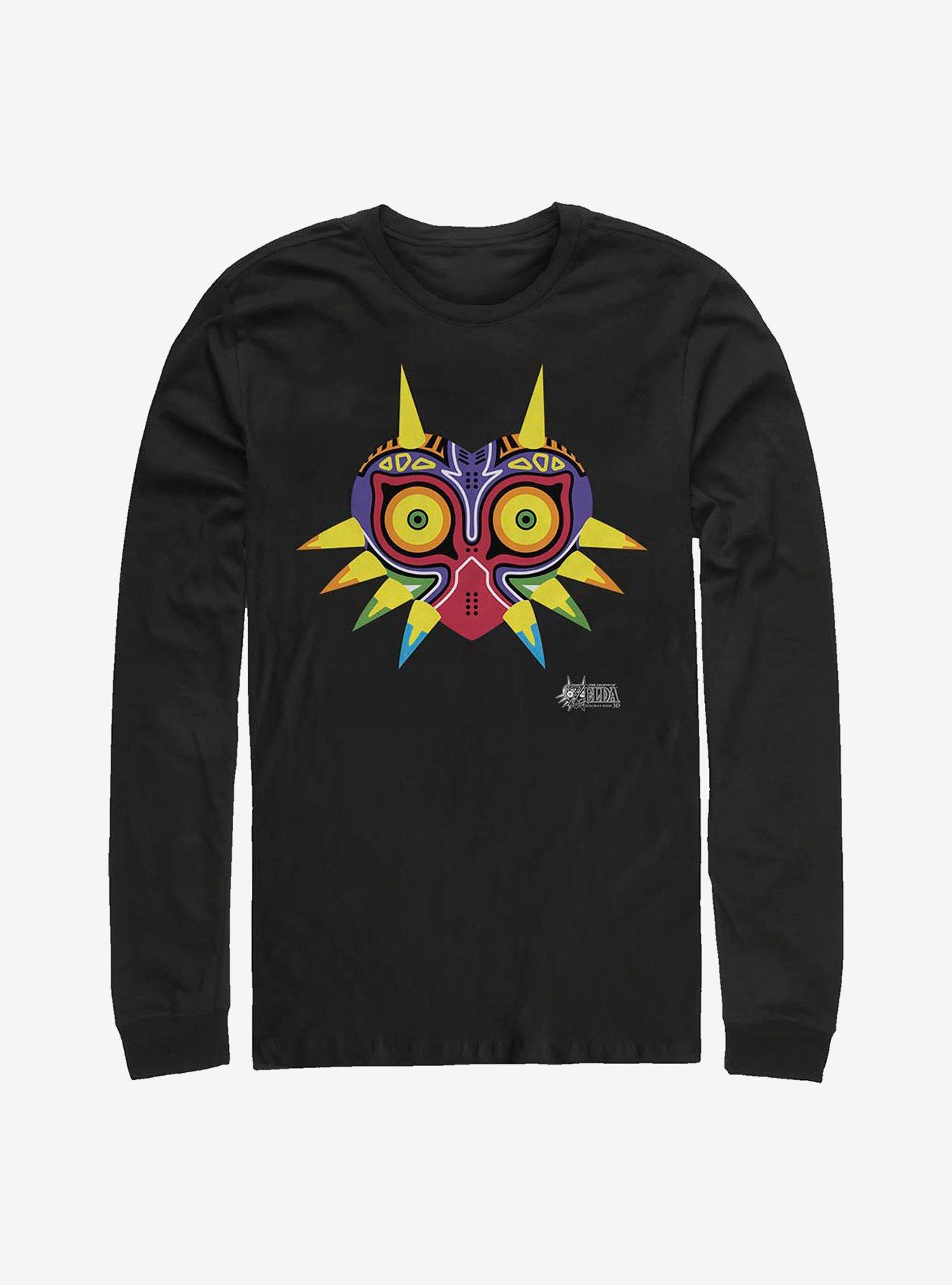 The Legend Of Zelda Majoras Mask Two Long-Sleeve T-Shirt, BLACK, hi-res