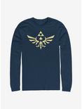 The Legend Of Zelda Triumphant Triforce Long-Sleeve T-Shirt, NAVY, hi-res