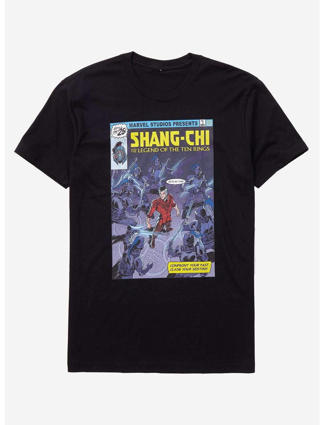 Marvel Shang-Chi and the Legend of the Ten Rings Comic Book Cover T-Shirt - BoxLunch Exclusive, BLACK, hi-res