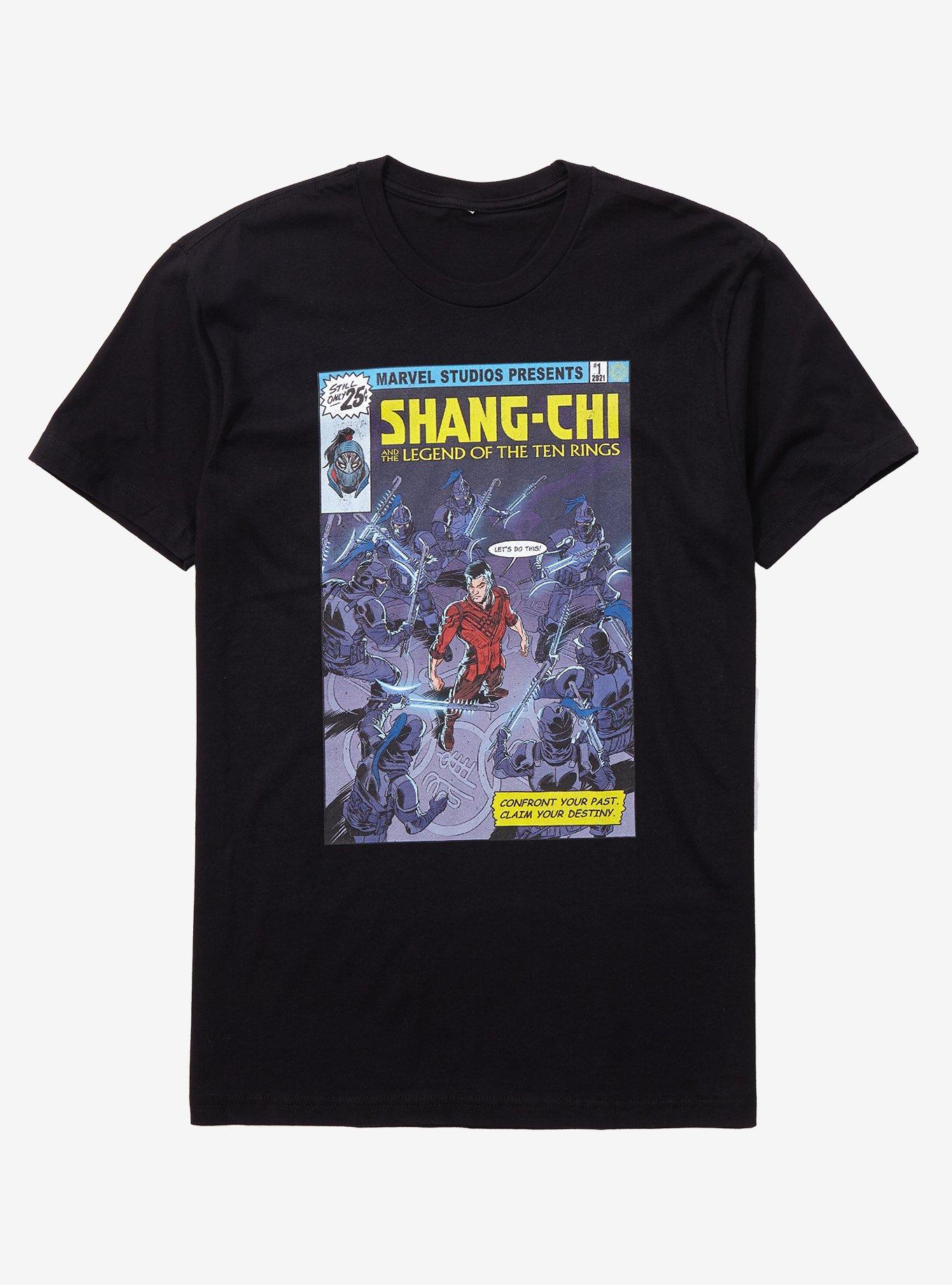 Marvel Shang-Chi and the Legend of the Ten Rings Comic Book Cover T-Shirt - BoxLunch Exclusive, BLACK, hi-res