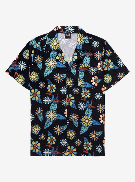 Marvel Spider-Man Groovy Floral Woven Button-Up - BoxLunch Exclusive ...