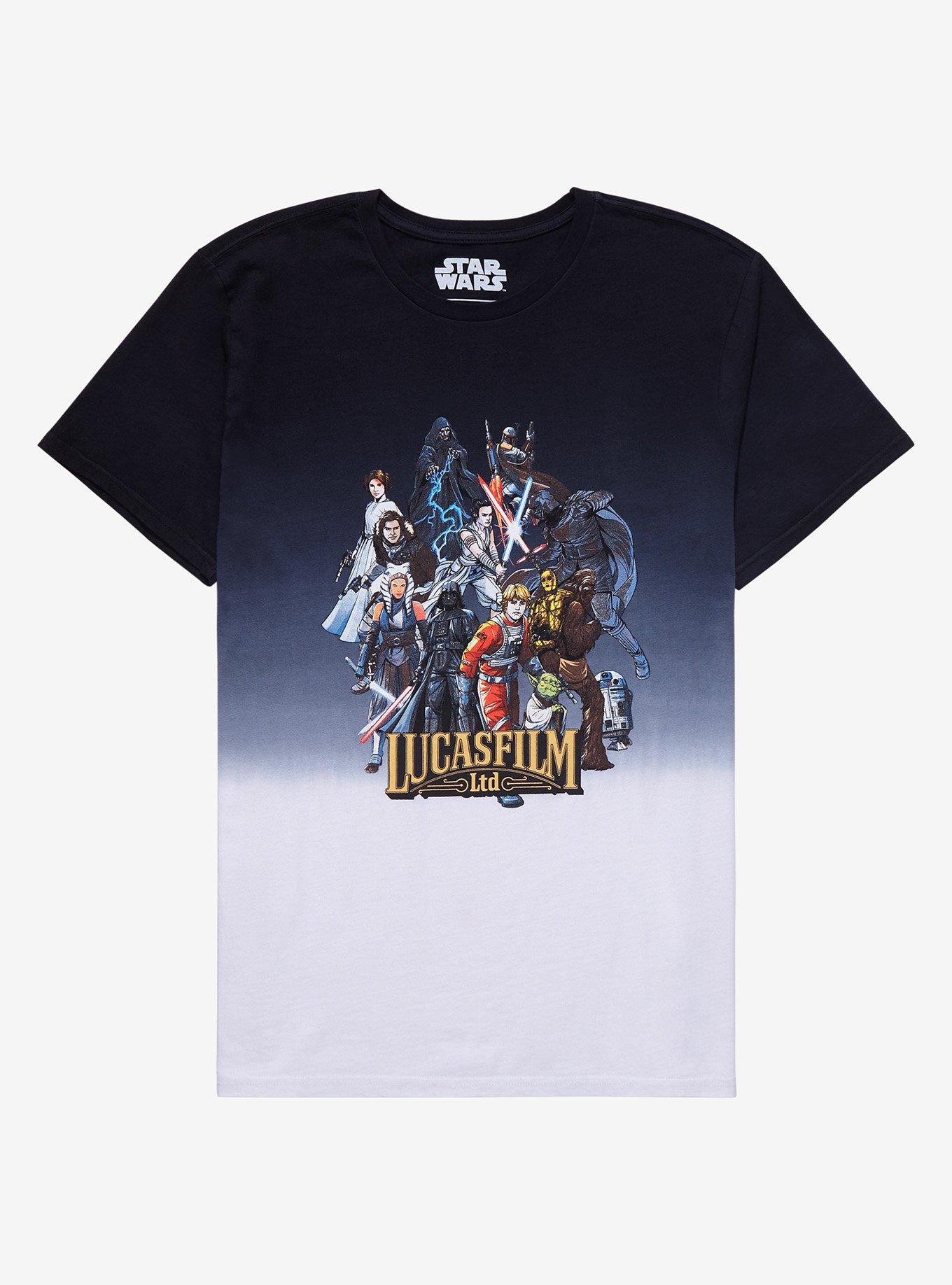Star Wars Lucasfilm Logo & Characters DipDye TShirt BoxLunch