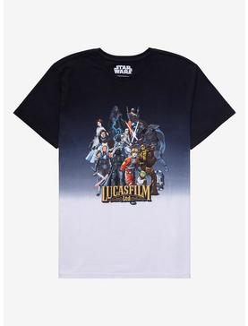 Star Wars Lucasfilm Logo & Characters Dip-Dye T-Shirt - BoxLunch Exclusive, , hi-res