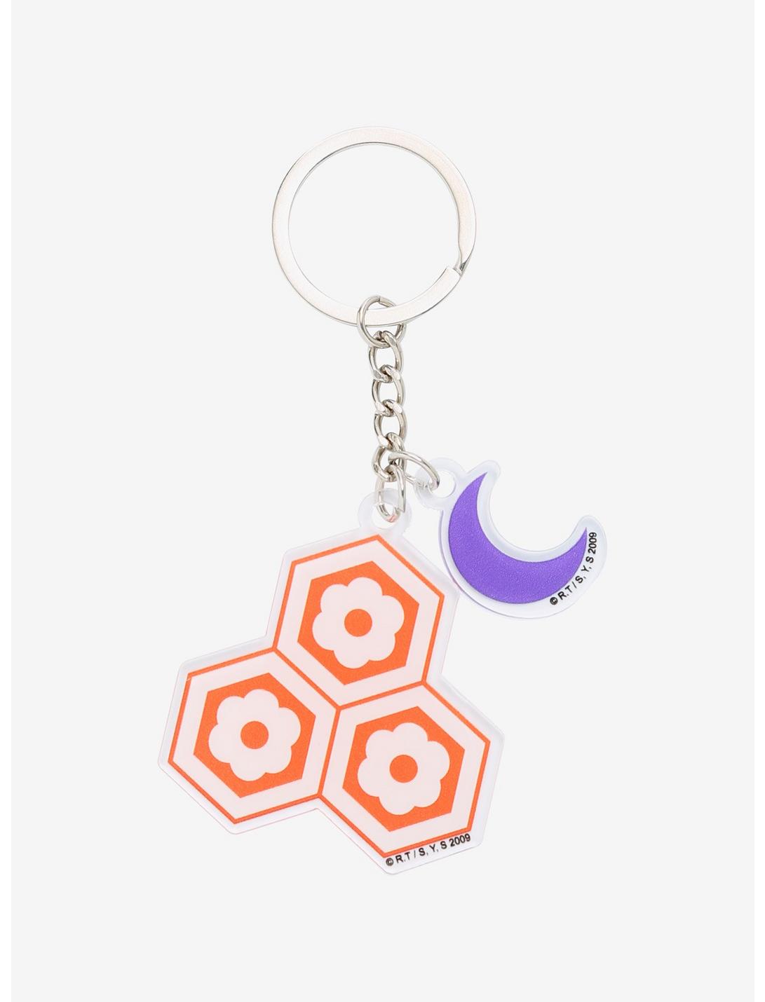 InuYasha Sesshomaru Plum Blossoms & Crescent Moon Acrylic Keychain - BoxLunch Exclusive, , hi-res
