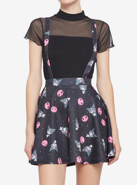 Kuromi Skull Suspender Skirt Hot Topic