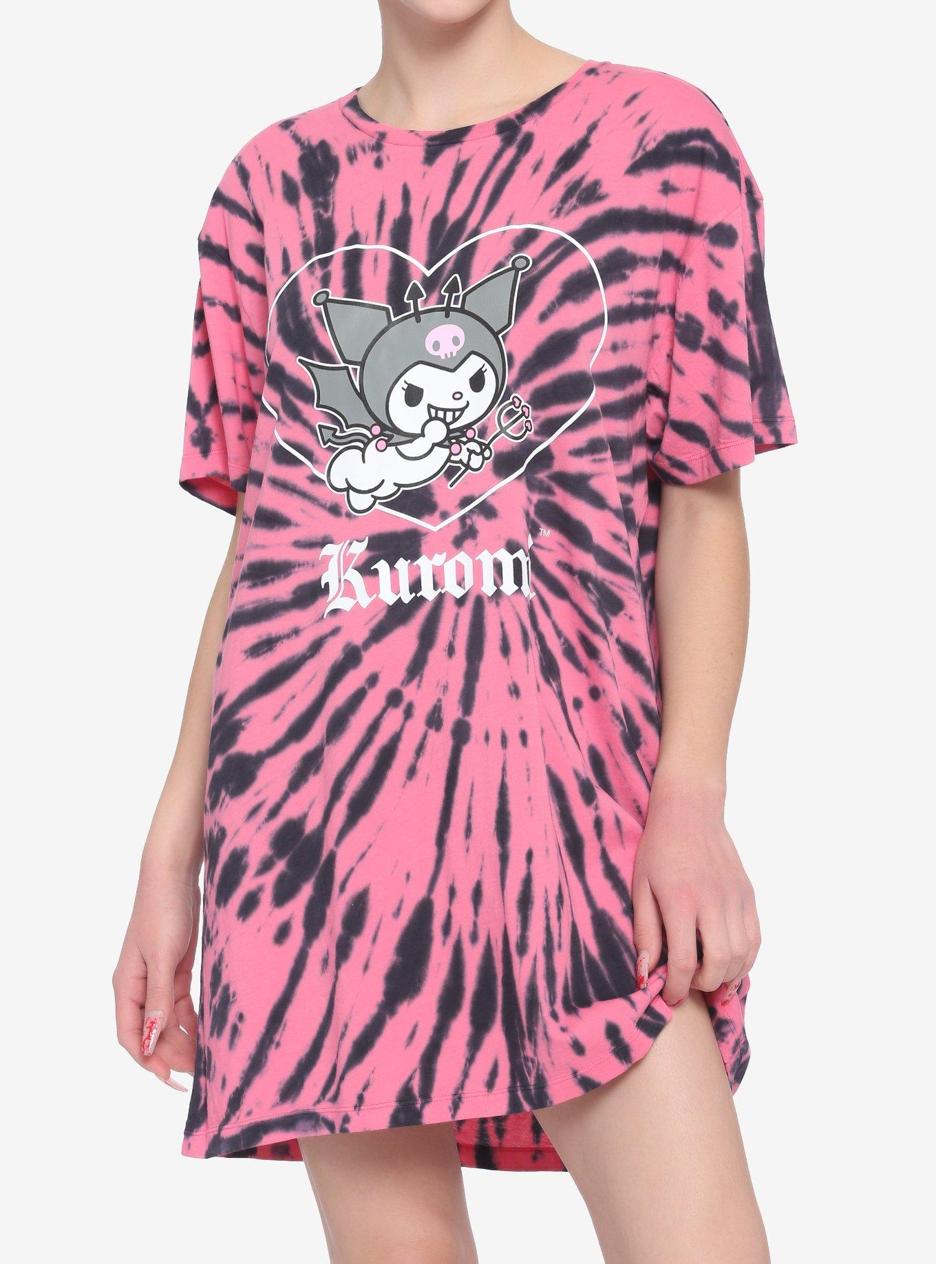 Kuromi Devilish Tie-Dye T-Shirt Dress, MULTI, hi-res