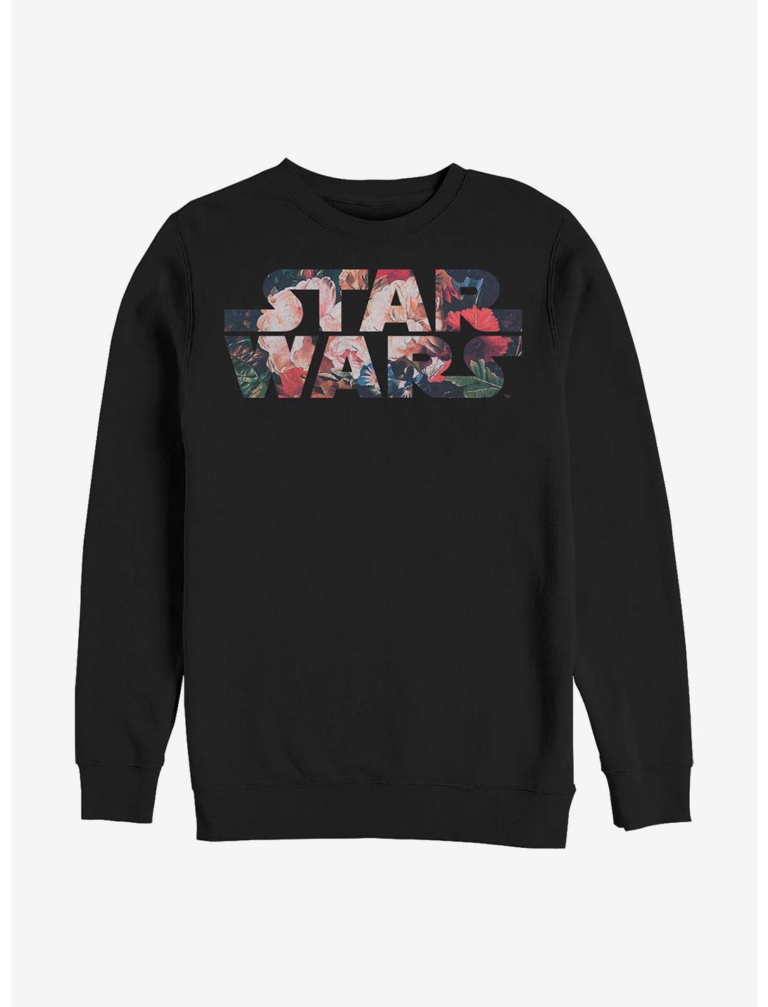Star Wars Antique Flowers Crew Sweatshirt, BLACK, hi-res