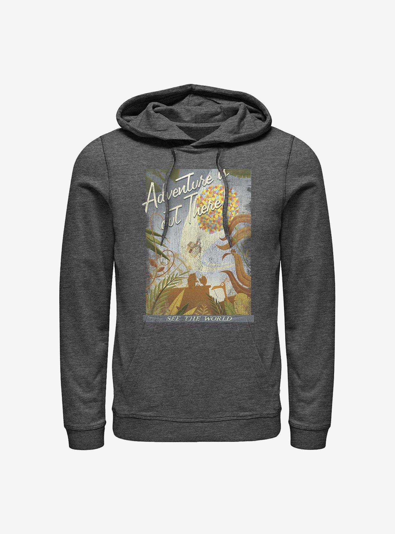 Disney Pixar Up Travel Poster Hoodie, CHAR HTR, hi-res