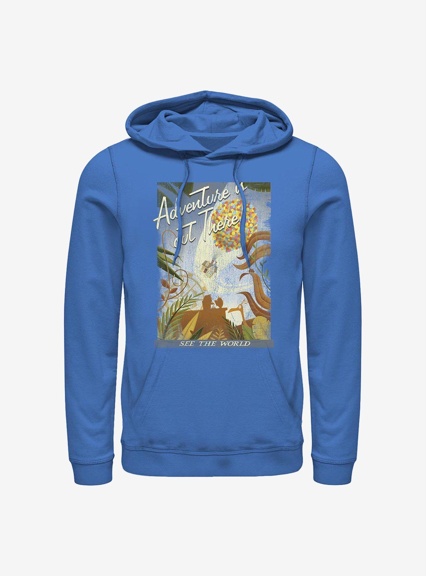 Disney Pixar Up Travel Poster Hoodie, ROYAL, hi-res