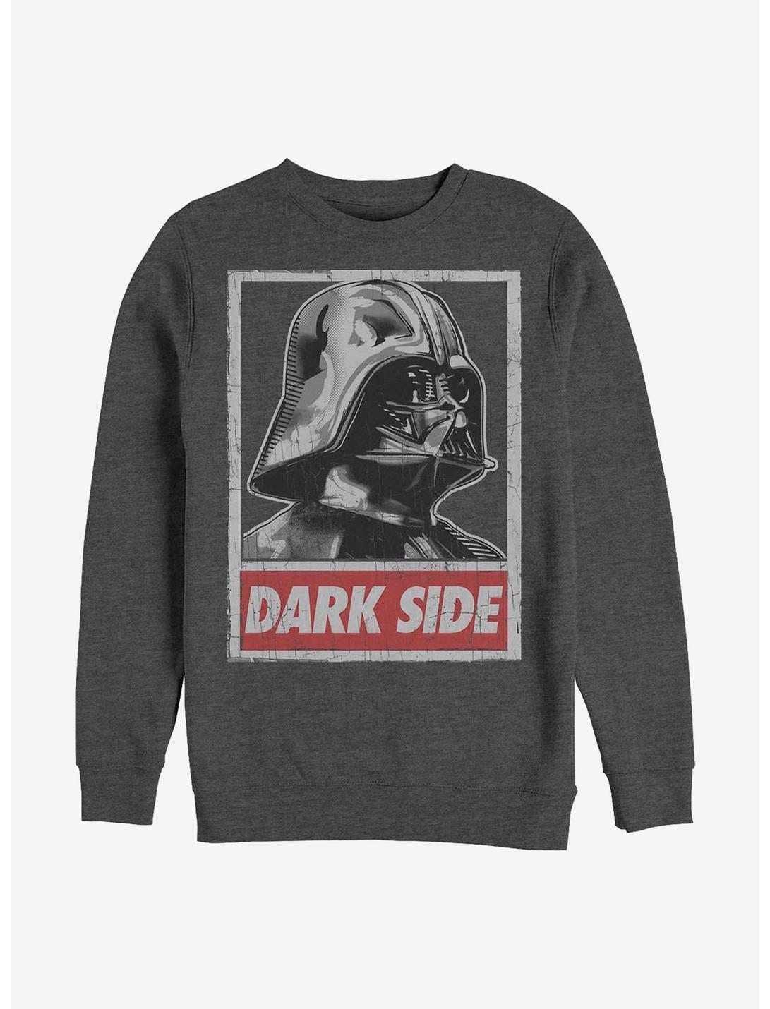 Star Wars Darth Vader Dark Side Poster Crew Sweatshirt, CHAR HTR, hi-res