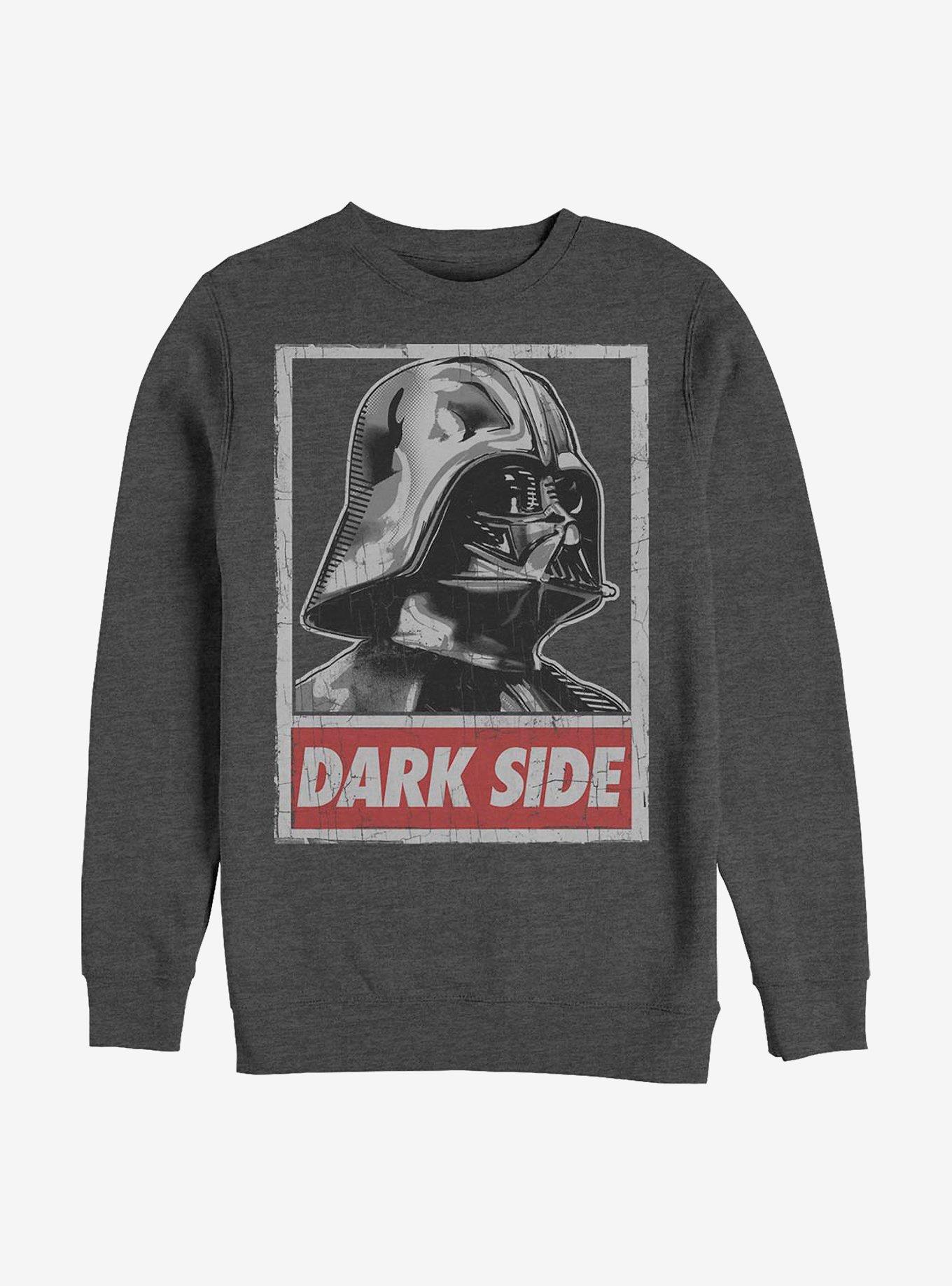 Star Wars Darth Vader Dark Side Poster Crew Sweatshirt, CHAR HTR, hi-res