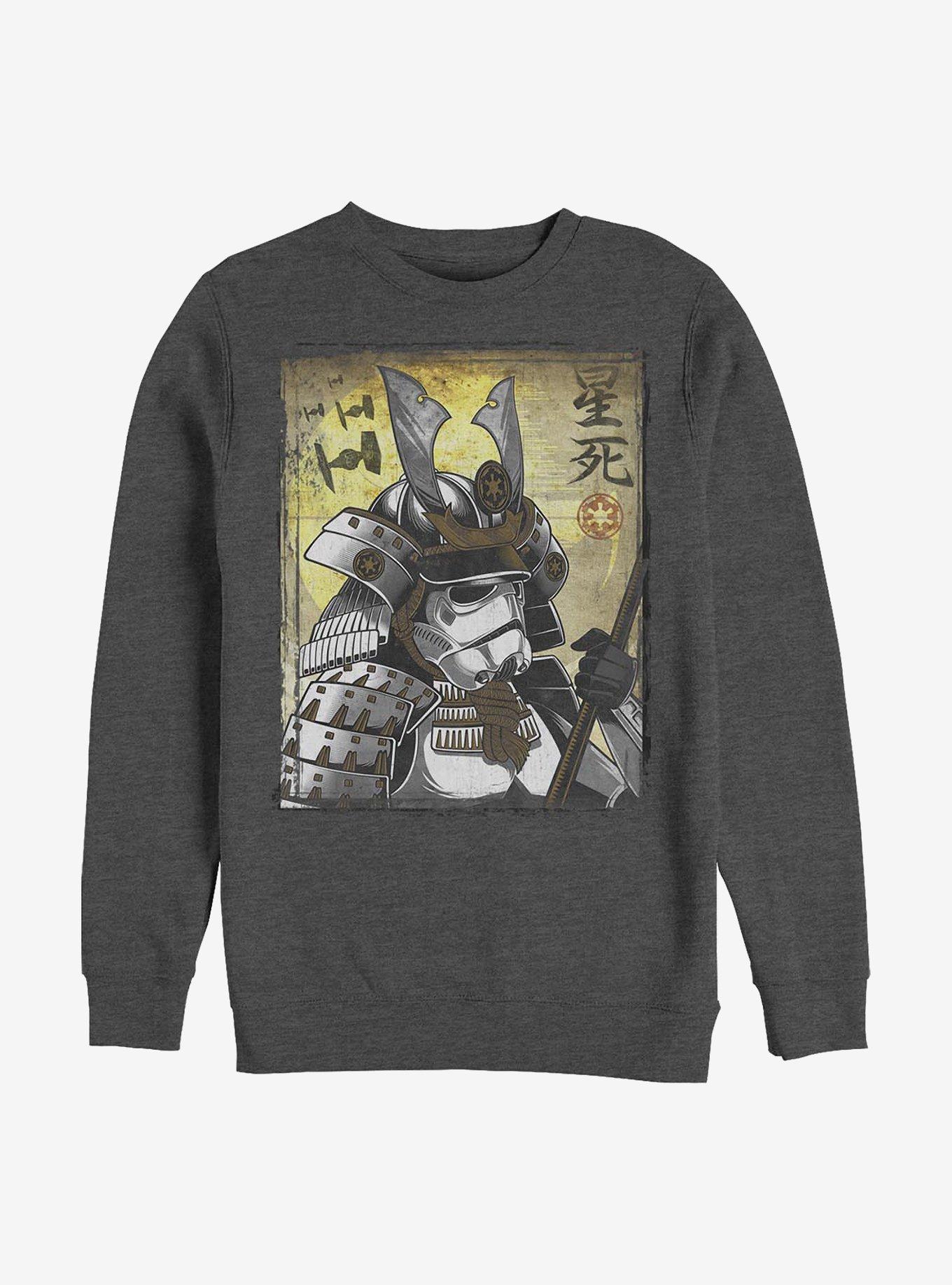 Star Wars Samurai Trooper Crew Sweatshirt, CHAR HTR, hi-res